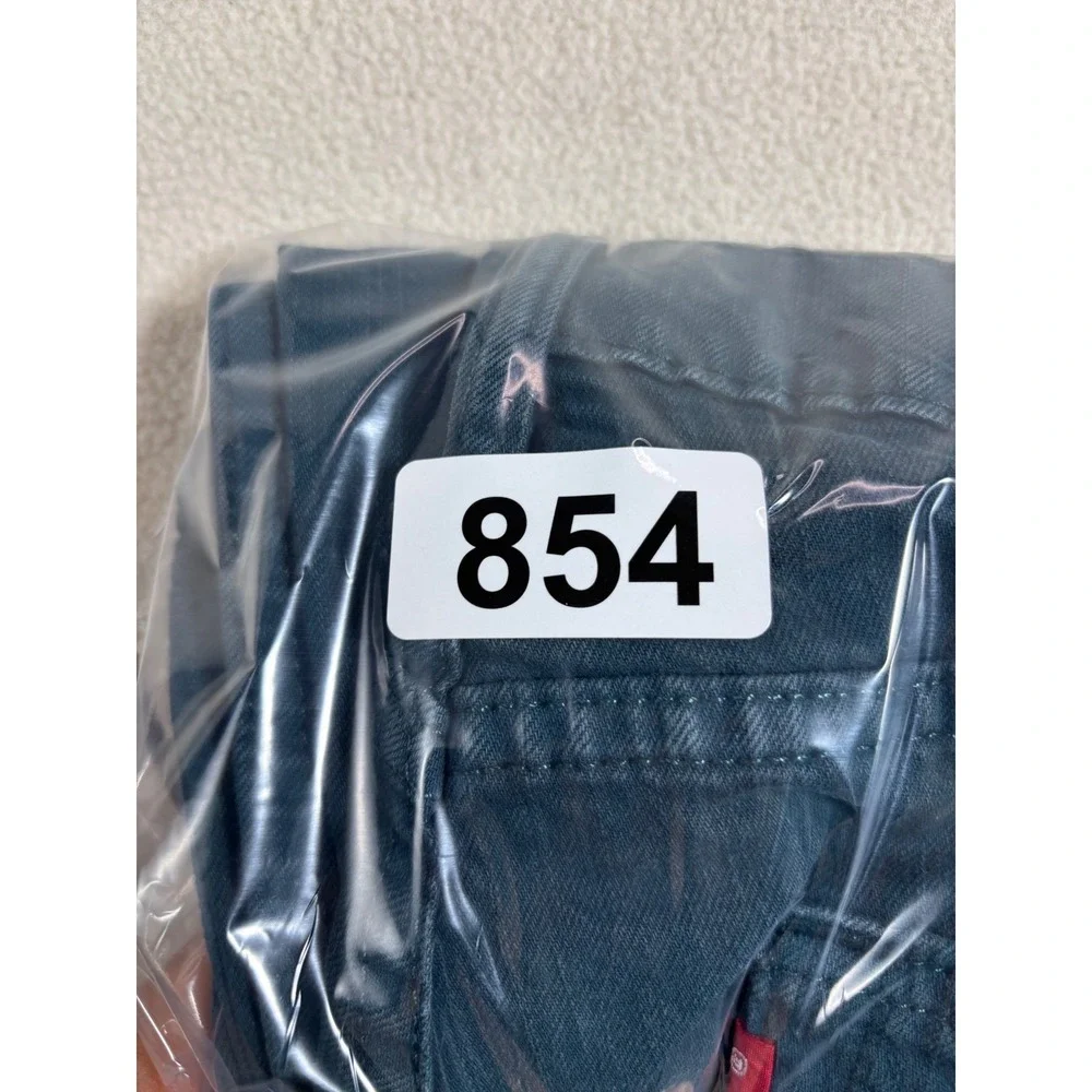Levis 513‎ Slim Straight Jeans Mens 30x30 Teal Blue Green Denim Pants 085130367